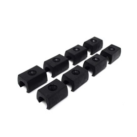 Design61 Clamping Shell Glides Set of 8 Chair Glides Floor Glides Diameter 10 mm with Bore Silencer Furniture Glides