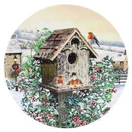 Lesser & Pavey LP52610 Christmas Robins Trivet, Fine China, Boxed