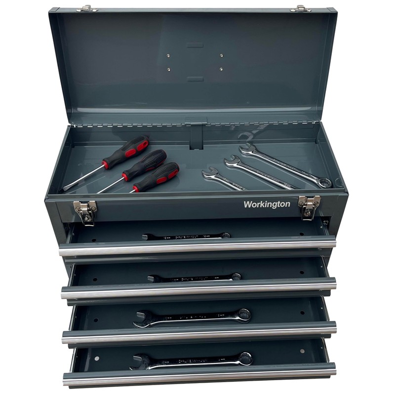 Workington Portable Metal Tool Chest with 4 Drawers, 20" 4-Drawer