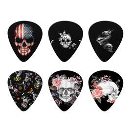 Howilath Skull Guitar Picks Gothic Day of Dead Guitar Picks for Any Guitarist for Acoustic and Electric Guitars