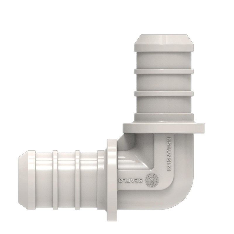SEAFLO Plastic PEX Pipe Coupling Fitting 90 Degree 1/2" Barb