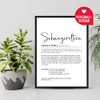 Schwiegereltern Definition, Personalisiertes Poster, Schwiegermutter Schwiegervater, Geschenk Geburtstag Weihnachten, Danke
