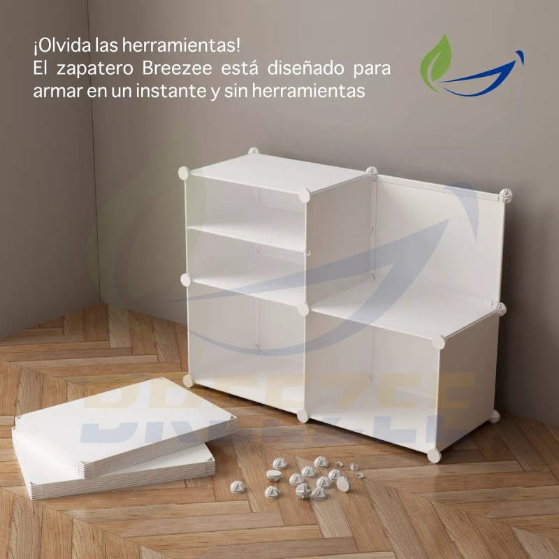 Breezee Market Zapatera Organizador Modular Armable Multiuso Ahorra Espacio