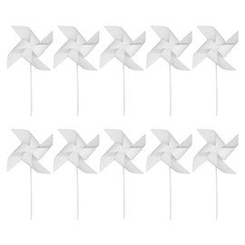 TOYANDONA 24pcs Make Your Own Windmill Kits DIY Painting Crafting Spinner Pinwheel Blank Pinwheel Toy for School Work Home Crafting
