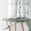 HOMEIDEAS Sage Green Sheer Curtains 84 Inches Long 2 Panels