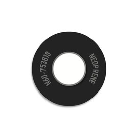 Thick Neoprene Rubber Washers 3/4" OD X 3/8" ID X 1/8" Thickness - 60 Duro Primal23 Industrial Neoprene Rubber Washers (4)