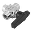 3-Way Ball Valve Stainless Steel 304 BSPP Internal Thread for