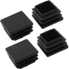 100 Pack 1 Inch Square Plastic Plug, tubing end Cap,