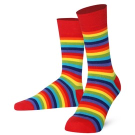Mysocks Women Mens Socks - Cool Colourful Fancy Novelty Seamless Toe Crew Cotton Socks - Breathable Unisex Casual Dress Calf Socks