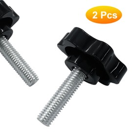 BokWin M8x30mm Hex Shaped Clamping Knob,2 Pack Thread Knob Tightening Screw for Umbrella Base Replacement(Black)