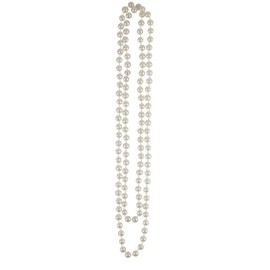 FNA Fashions Charleston Flapper Pearl Beads Necklace 1920s Fancy Dress Party Accessories UK, White, One Size