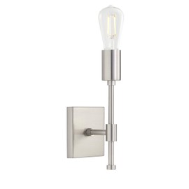 Linea di Liara Berbella Brushed Nickel Wall Sconce Light Fixture Modern Sconce Wall Lighting Bathroom Wall Sconces Hallway Light Fixtures Wall Lamp for Bedroom, LED Bulb Included, UL Listed
