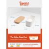 Sweese Small Butter Dish with Lid for Countertop, Airtight Butter