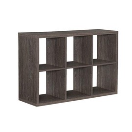 Linon Home Decor Linon Dawes 6 Cabinet Grey Cubby Storage