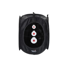 Lancer Tactical Portable Airsoft Target Tent-Black-Non Lethal BB Shooting Target (Black Small, Double Nylon Polyester w/ 3 Targets)