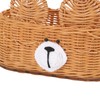Generic Rattan Tissue Box Cover, Cute Bear Decorative Woven Paper