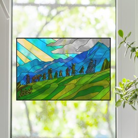 LOTR Fellowship Stained Glass Window Film (27"x17.9")