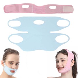 2 Pieces V-Shaped Lifting Mask, Creative Personality, Face-Slimming Lifting Bandage For Men And Women, Reusable, Shaping And Beauty Tools.