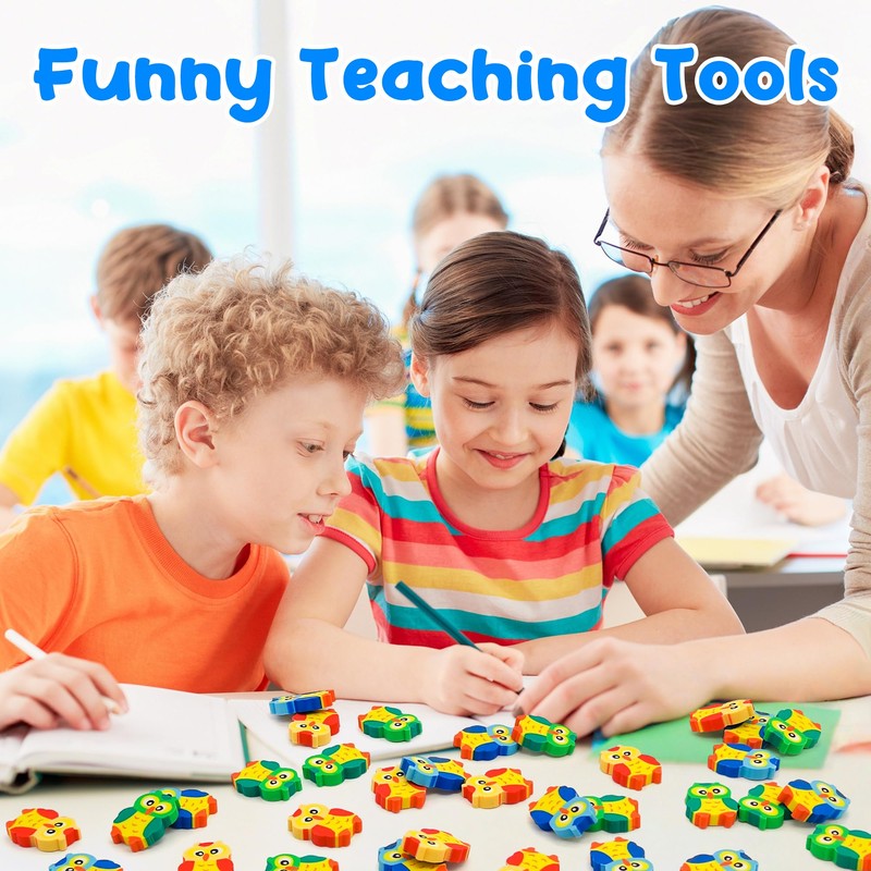 120pcs Owl Mini Erasers for Kids, Bulk Cute Pencil Erasers