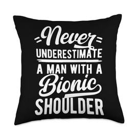 Shoulder Arthroscopy Survivor Post Shoulder Surgery Recovery Throw Pillow