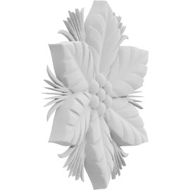 Ekena Millwork ROSC030X040PNXUF 3" W x 4" H x 3/8" P Small Christmas Poinsettia Flower Rosette White