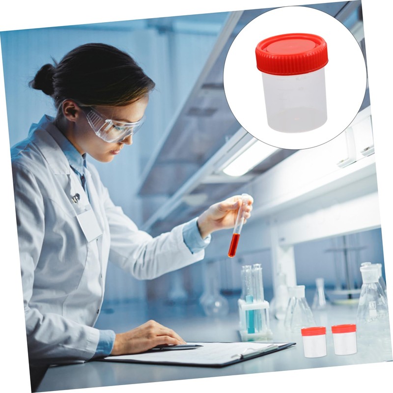 Gatuida 10pcs Leak-resistant Urine Collection Cups with Lids Convenient Sampling