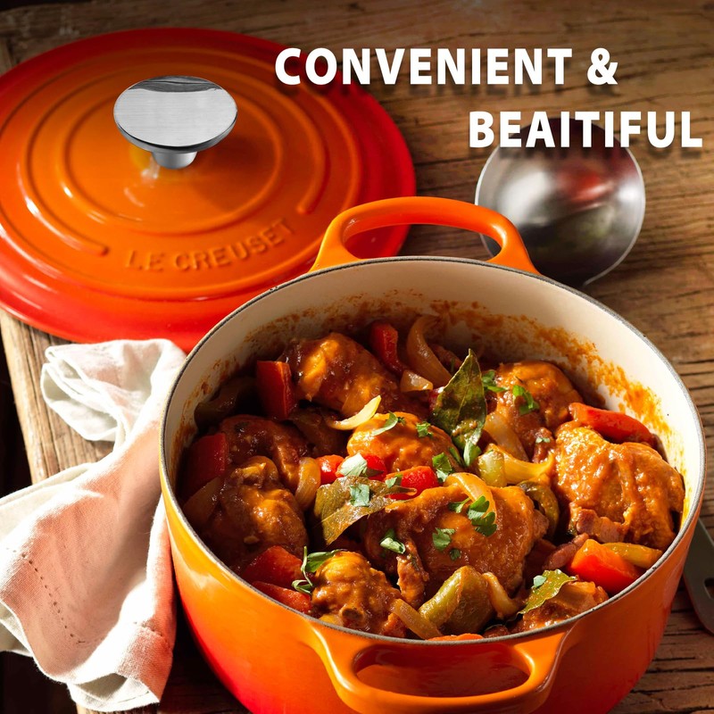 Uenhoy 4 Pcs Dutch Oven Knob Stainless Steel Pan Pot