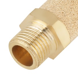 FTVOGUE Air Silencer Male Thread Brass Pneumatic Noise Reducer Filter Exhaust Silencer Plug (1/8 BSP) Pack of 5