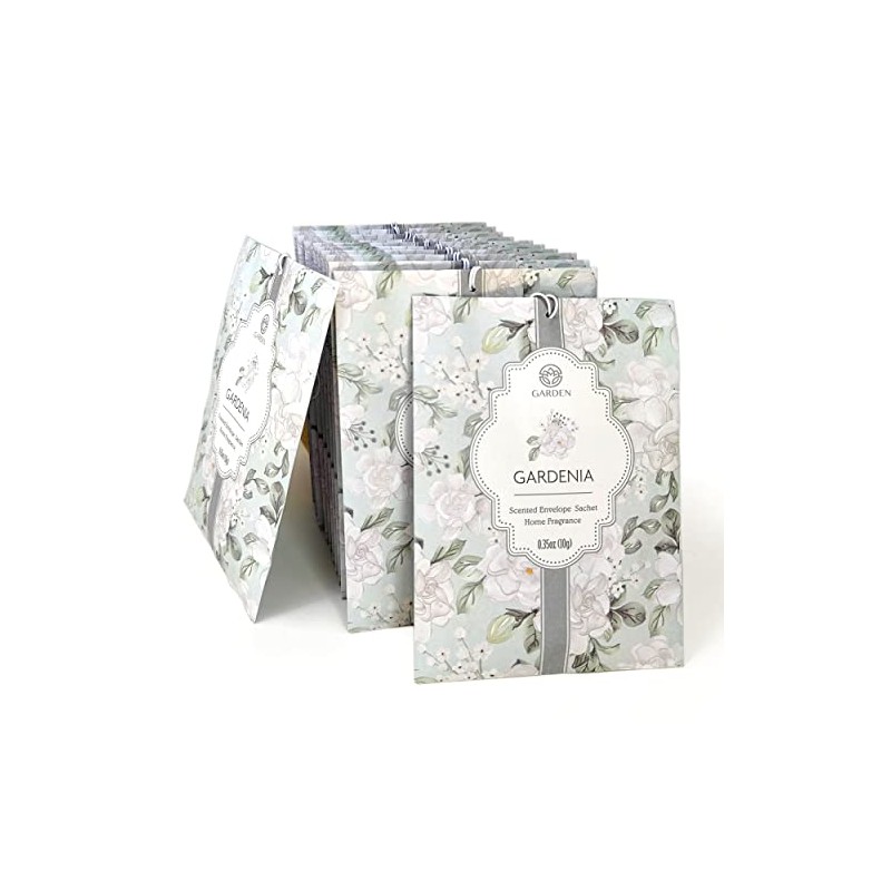 Gardenia Scented Sachets - 12 Pack, Long-Lasting Home Fragrance Sachet