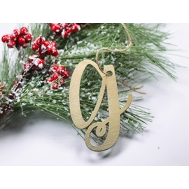 Stocking Letter Tag in Gold (Gold)