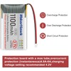 MakerHawk 3.7V 1100mAh LiPo Battery 102540 Rechargeable 1S Lithium Polymer