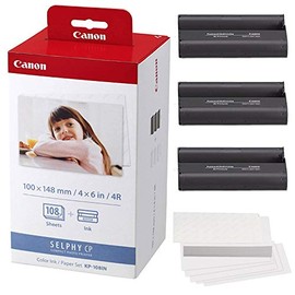 Canon KP-108IN Color Ink and Paper Set + Fibertique Cleaning Cloth