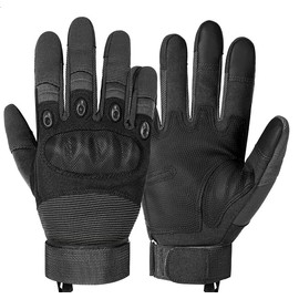 RATASK Heavy Duty Gloves, Paintball Airsoft Gloves, Hiking Camping (Black, XL)