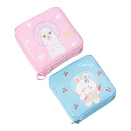 Healeved 2 Bolsas De Almacenamiento De Toallas De Tía Contenedor De Panty Liner Bolsas Sanitarias Bolsas De Toallas Sanitarias Bolsa De Higiene De Viaje Bolso De Niña Adolescente