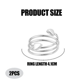 Peysaitr 2PCS Lymphatic Drainage Magnetic Rings for Women Pure Adjustable,Copper Magnetic for Women Copper Rings,Adjustable Size (Love)