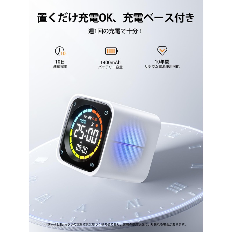 TICKTIME Clock, Alarm Clock, Pomodoro, Timer, Type-C Charging, Magnet, Japanese