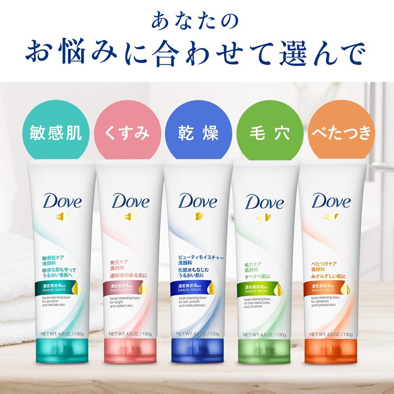 Dove(ダヴ) ダヴ ビューティモイスチャー 乾燥 保湿 洗顔料 130g ホワイトフローラルの香り 130グラム (x