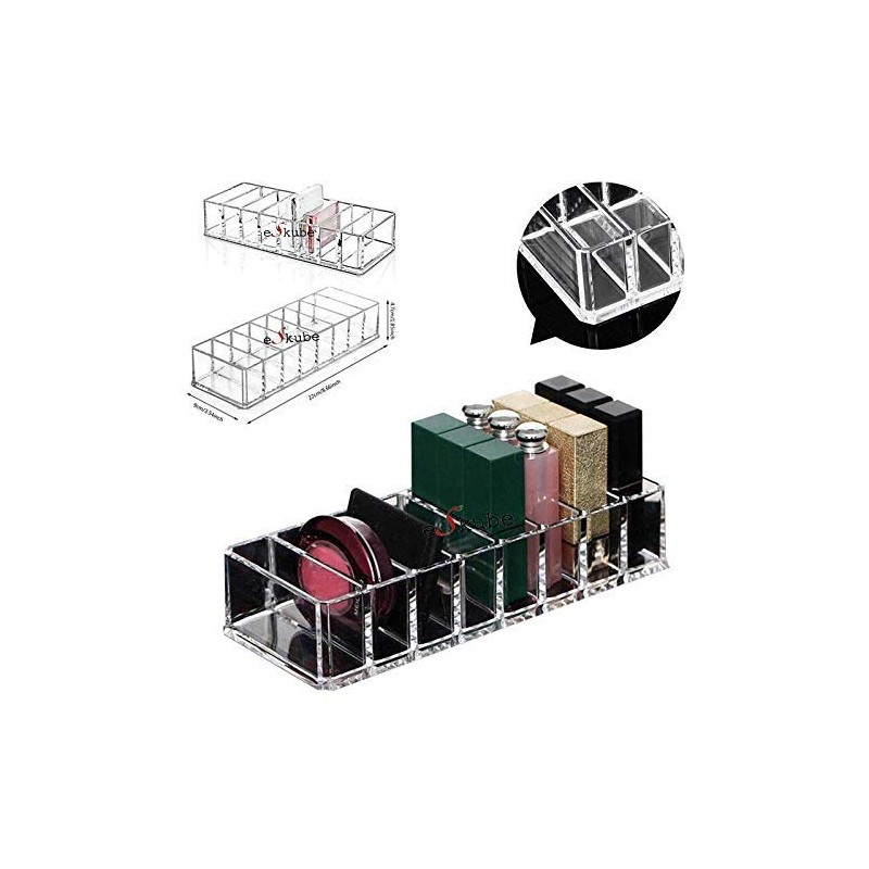eS³kube 8 Slots ACRYLIC Compact Holder Powder Eye Shadow Blush