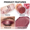 CAKAILA Single Cream Eye Shadow,Orchid Glitter Shimmer High Pigment Natural
