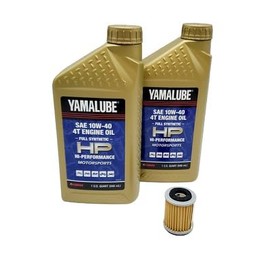 Yamaha TW200 (2001-2024) all Models Oil Filter Air Change Kit Yamaha Part# 5H0-13440-09-00 and 2 Quarts High Performance LUB-10W40-FS-12