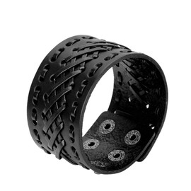 JAOYU Braided Leather Bracelet for Men Women Punk Braided Band Bracelet Wide Leather Arm Cuff Bracelet Rocker Jewelry Men