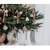 12Pack Christmas Glitter Candy Cane, Twisted Crutch Canes Christmas Tree