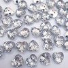 MajorCrafts® 44pcs 13mm Heart Faceted Acrylic 2 holes Sewing Buttons