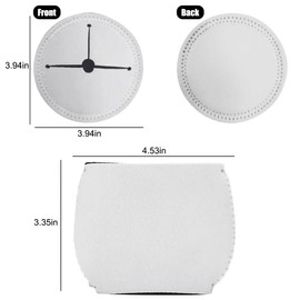 ZUYYON Neoprene Insulated Wine Glass Sleeve and Base Cover Set - 20 Pcs Sublimation Blank Drink Holder for Glass Ornaments Supplies