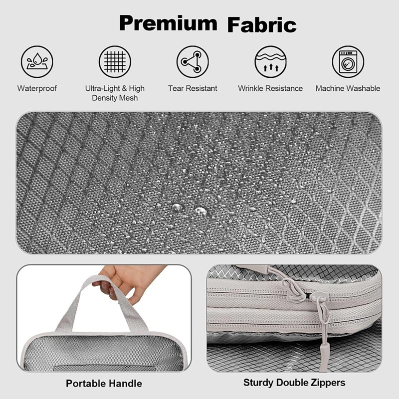 Compression Packing Cubes with Mesh,4 Pcs Travel Packing Cubes Set,Lumobrilla