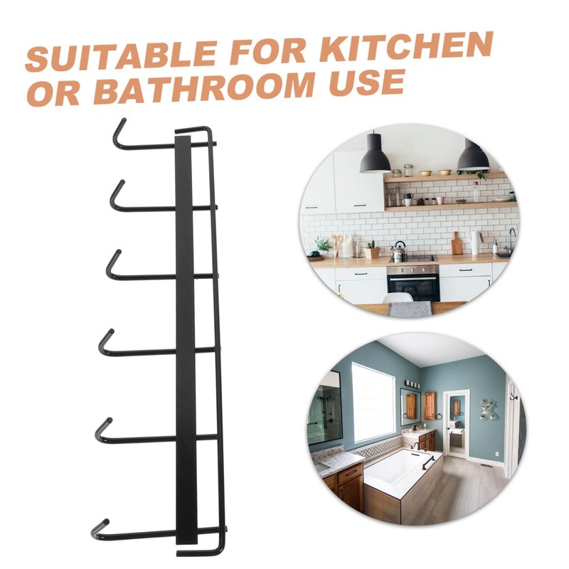 Alipis Hanging Rail Rack Kitchen Utensil Hanger Wall Mount Pot