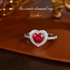 MYBELLNA Promise Ring for Your 925 Sterling Silver Created Ruby