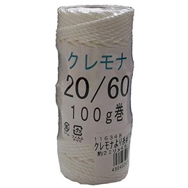 Matsuura Industry Cremona Twine No. 20 Thickness Approx. 0.08 inches (2.0 mm), Length 17.8 ft (45 m) (#20 x 60 Strands, 3.5 oz (100 g) Roll)