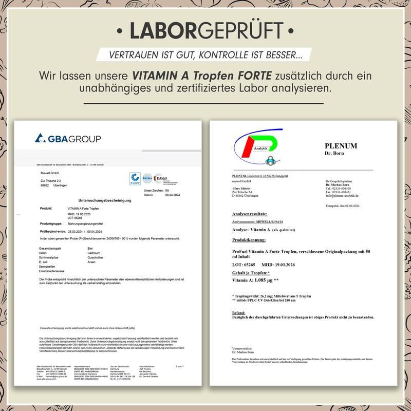 Vitamin A Drops Forte - 1000 μg per Drop -