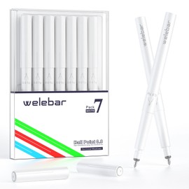 Welebar White Gel Pens for Cricut Maker 3/Maker/Explore 3/Air 2/Air, 7 Pieces 0.8 Tip Tip Pens for Drawing, Spelling and Highlighting